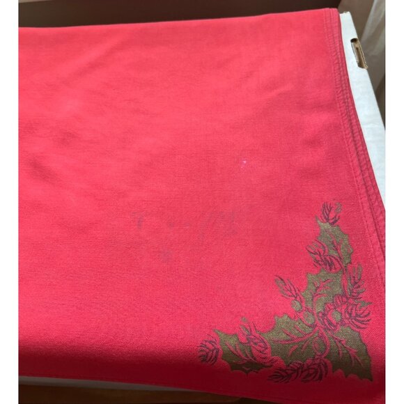 Vintage Napkins Holiday Red Holly Motif Christmas Set of 6 Casual Rayon Cute - Picture 9 of 9